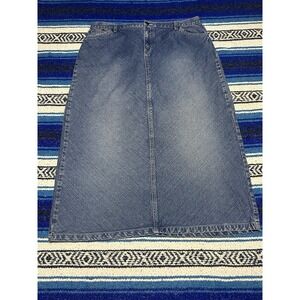 Cato Woman Y2K Denim Maxi Skirt Women's 20W Plus Size Long A-Line Blue Jean